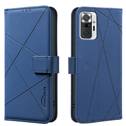 Geometric Pattern RFID Leather Phone Case, For Redmi Note 10 Pro Max / Note 10 Pro
