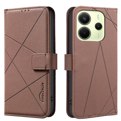 Geometric Pattern RFID Leather Phone Case, For Redmi 15 5G Global / 15 4G SEA 169.5mm, For Redmi Turbo 4 Pro, For Redmi Turbo 4, For Redmi 14C, For Redmi Note 14 5G, For Redmi Note 14 Pro 4G, For Redmi Note 14 4G 16.25mm                                ...