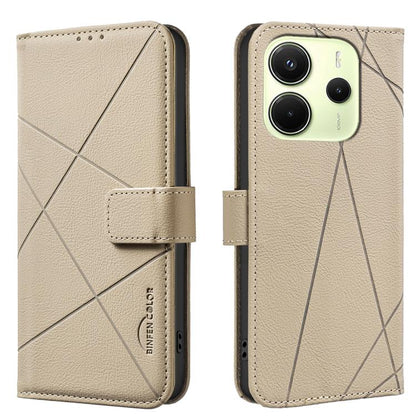 Geometric Pattern RFID Leather Phone Case, For Redmi 15 5G Global / 15 4G SEA 169.5mm, For Redmi Turbo 4 Pro, For Redmi Turbo 4, For Redmi 14C, For Redmi Note 14 5G, For Redmi Note 14 Pro 4G, For Redmi Note 14 4G 16.25mm                                ...