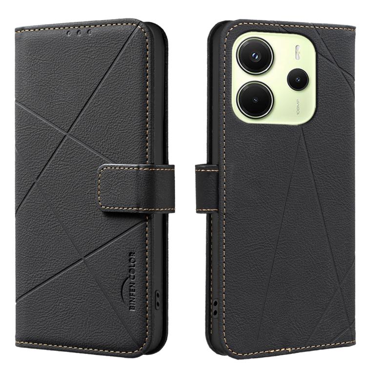 Geometric Pattern RFID Leather Phone Case, For Redmi 15 5G Global / 15 4G SEA 169.5mm, For Redmi Turbo 4 Pro, For Redmi Turbo 4, For Redmi 14C, For Redmi Note 14 5G, For Redmi Note 14 Pro 4G, For Redmi Note 14 4G 16.25mm                                ...