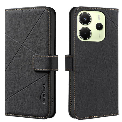 Geometric Pattern RFID Leather Phone Case, For Redmi 15 5G Global / 15 4G SEA 169.5mm, For Redmi Turbo 4 Pro, For Redmi Turbo 4, For Redmi 14C, For Redmi Note 14 5G, For Redmi Note 14 Pro 4G, For Redmi Note 14 4G 16.25mm                                ...