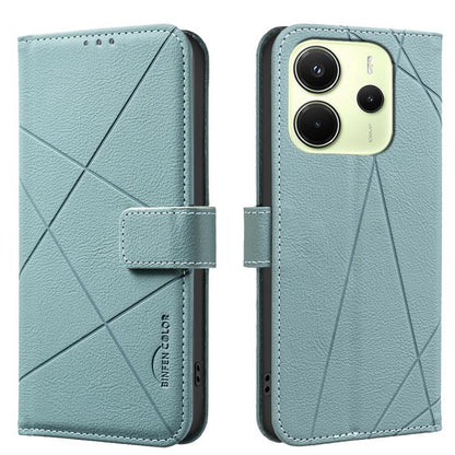 Geometric Pattern RFID Leather Phone Case, For Redmi 15 5G Global / 15 4G SEA 169.5mm, For Redmi Turbo 4 Pro, For Redmi Turbo 4, For Redmi 14C, For Redmi Note 14 5G, For Redmi Note 14 Pro 4G, For Redmi Note 14 4G 16.25mm                                ...