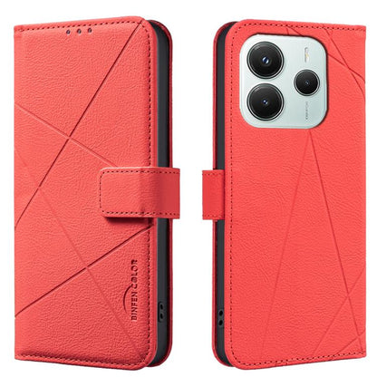 Geometric Pattern RFID Leather Phone Case, For Redmi 15 5G Global / 15 4G SEA 169.5mm, For Redmi Turbo 4 Pro, For Redmi Turbo 4, For Redmi 14C, For Redmi Note 14 5G, For Redmi Note 14 Pro 4G, For Redmi Note 14 4G 16.25mm                                ...