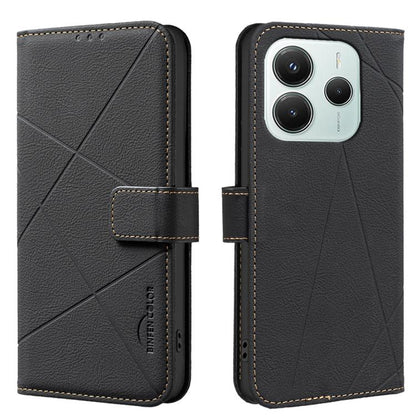 Geometric Pattern RFID Leather Phone Case, For Redmi 15 5G Global / 15 4G SEA 169.5mm, For Redmi Turbo 4 Pro, For Redmi Turbo 4, For Redmi 14C, For Redmi Note 14 5G, For Redmi Note 14 Pro 4G, For Redmi Note 14 4G 16.25mm                                ...