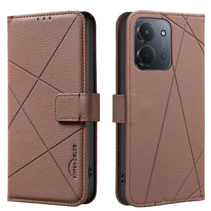 Geometric Pattern RFID Leather Phone Case, For Redmi Note 17 4G Global 169.7mm, For Redmi 15C 5G/4G Global 171/Poco C85 4G, For Redmi Note 17 Pro+ 5G Global 163.4mm, For Redmi Note 17 Pro 5G Global 163.5mm, For Redmi K90 Pro Max/K100 Pro Max 5G        ...