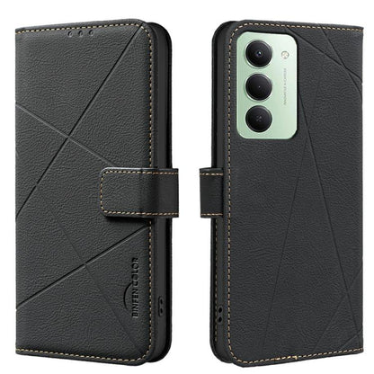 Geometric Pattern RFID Leather Phone Case, For Redmi 15 5G Global / 15 4G SEA 169.5mm, For Redmi Turbo 4 Pro, For Redmi Turbo 4, For Redmi 14C, For Redmi Note 14 5G, For Redmi Note 14 Pro 4G, For Redmi Note 14 4G 16.25mm                                ...