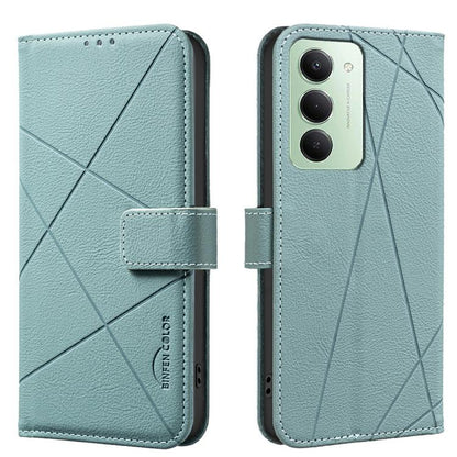 Geometric Pattern RFID Leather Phone Case, For Redmi 15 5G Global / 15 4G SEA 169.5mm, For Redmi Turbo 4 Pro, For Redmi Turbo 4, For Redmi 14C, For Redmi Note 14 5G, For Redmi Note 14 Pro 4G, For Redmi Note 14 4G 16.25mm                                ...
