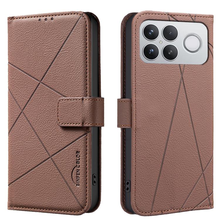 Geometric Pattern RFID Leather Phone Case, For Redmi Note 17 4G Global 169.7mm, For Redmi 15C 5G/4G Global 171/Poco C85 4G, For Redmi Note 17 Pro+ 5G Global 163.4mm, For Redmi Note 17 Pro 5G Global 163.5mm, For Redmi K90 Pro Max/K100 Pro Max 5G        ...