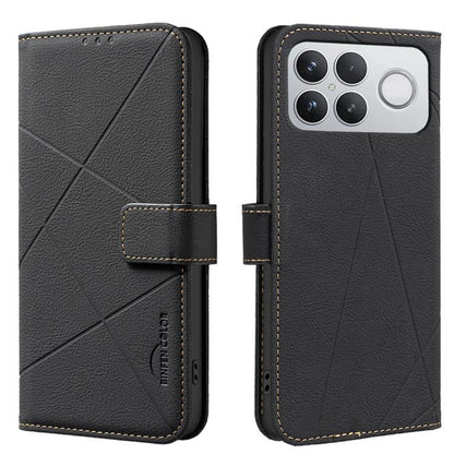 Geometric Pattern RFID Leather Phone Case, For Redmi Note 17 4G Global 169.7mm, For Redmi 15C 5G/4G Global 171/Poco C85 4G, For Redmi Note 17 Pro+ 5G Global 163.4mm, For Redmi Note 17 Pro 5G Global 163.5mm, For Redmi K90 Pro Max/K100 Pro Max 5G        ...
