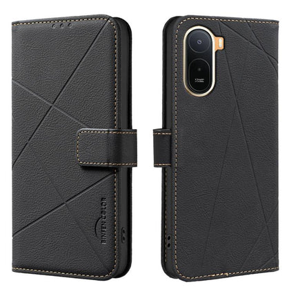 Geometric Pattern RFID Leather Phone Case, For Redmi Note 17 4G Global 169.7mm, For Redmi 15C 5G/4G Global 171/Poco C85 4G, For Redmi Note 17 Pro+ 5G Global 163.4mm, For Redmi Note 17 Pro 5G Global 163.5mm, For Redmi K90 Pro Max/K100 Pro Max 5G        ...
