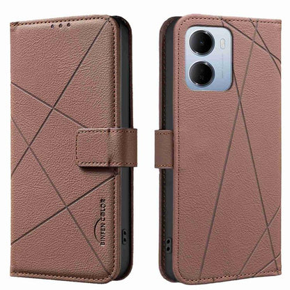 Geometric Pattern RFID Leather Phone Case, For Redmi Note 17 4G Global 169.7mm, For Redmi 15C 5G/4G Global 171/Poco C85 4G, For Redmi Note 17 Pro+ 5G Global 163.4mm, For Redmi Note 17 Pro 5G Global 163.5mm, For Redmi K90 Pro Max/K100 Pro Max 5G        ...