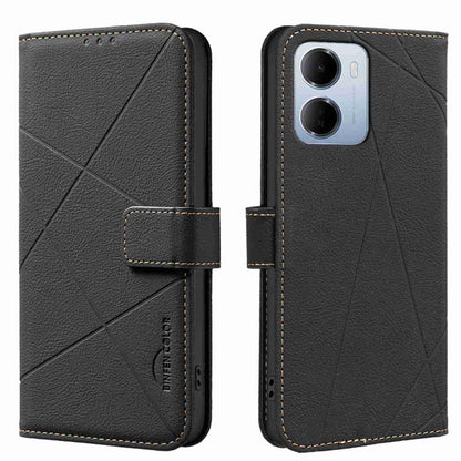 Geometric Pattern RFID Leather Phone Case, For Redmi Note 17 4G Global 169.7mm, For Redmi 15C 5G/4G Global 171/Poco C85 4G, For Redmi Note 17 Pro+ 5G Global 163.4mm, For Redmi Note 17 Pro 5G Global 163.5mm, For Redmi K90 Pro Max/K100 Pro Max 5G        ...