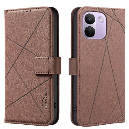 Geometric Pattern RFID Leather Phone Case, For Redmi Note 17 4G Global 169.7mm, For Redmi 15C 5G/4G Global 171/Poco C85 4G, For Redmi Note 17 Pro+ 5G Global 163.4mm, For Redmi Note 17 Pro 5G Global 163.5mm, For Redmi K90 Pro Max/K100 Pro Max 5G        ...