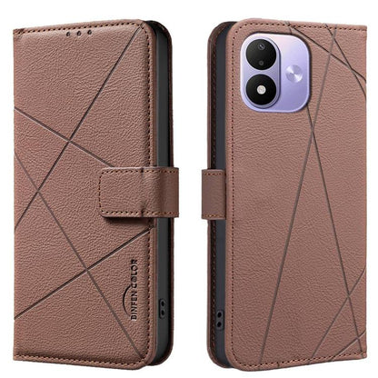 Geometric Pattern RFID Leather Phone Case, For Redmi Note 17 4G Global 169.7mm, For Redmi 15C 5G/4G Global 171/Poco C85 4G, For Redmi Note 17 Pro+ 5G Global 163.4mm, For Redmi Note 17 Pro 5G Global 163.5mm, For Redmi K90 Pro Max/K100 Pro Max 5G        ...