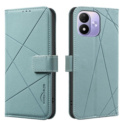 Geometric Pattern RFID Leather Phone Case, For Redmi Note 17 4G Global 169.7mm, For Redmi 15C 5G/4G Global 171/Poco C85 4G, For Redmi Note 17 Pro+ 5G Global 163.4mm, For Redmi Note 17 Pro 5G Global 163.5mm, For Redmi K90 Pro Max/K100 Pro Max 5G        ...