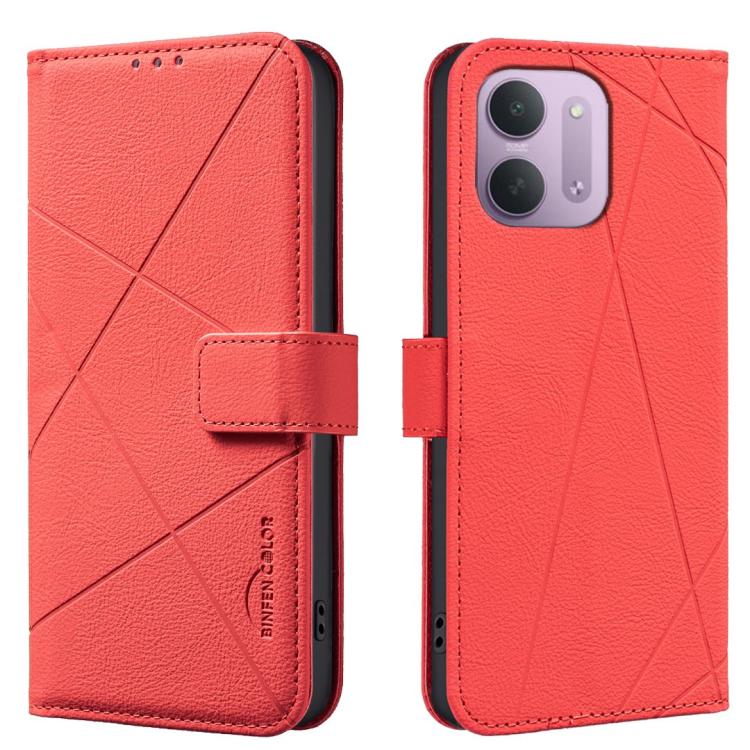Geometric Pattern RFID Leather Phone Case, For Redmi Note 17 4G Global 169.7mm, For Redmi 15C 5G/4G Global 171/Poco C85 4G, For Redmi Note 17 Pro+ 5G Global 163.4mm, For Redmi Note 17 Pro 5G Global 163.5mm, For Redmi K90 Pro Max/K100 Pro Max 5G        ...