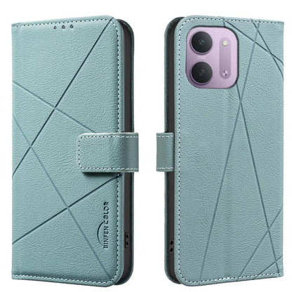 Geometric Pattern RFID Leather Phone Case, For Redmi Note 17 4G Global 169.7mm, For Redmi 15C 5G/4G Global 171/Poco C85 4G, For Redmi Note 17 Pro+ 5G Global 163.4mm, For Redmi Note 17 Pro 5G Global 163.5mm, For Redmi K90 Pro Max/K100 Pro Max 5G        ...
