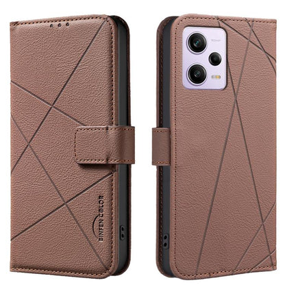 Geometric Pattern RFID Leather Phone Case, For Xiaomi 17T Pro 5G, For Xiaomi 17T 5G, For Xiaomi Poco M7 4G 169mm, For Xiaomi 15T Pro 5G, For Xiaomi 15T 5G, For Xiaomi Poco F7 5G Global, For Xiaomi Poco X7 Pro, For Xiaomi Poco C75                       ...