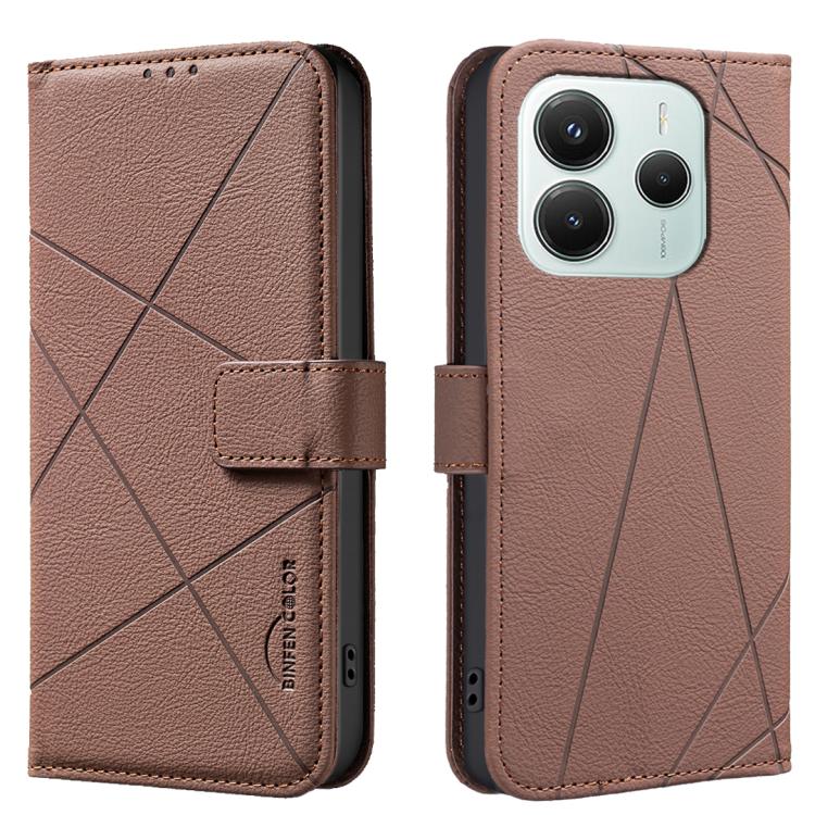 Geometric Pattern RFID Leather Phone Case, For Xiaomi 17T Pro 5G, For Xiaomi 17T 5G, For Xiaomi Poco M7 4G 169mm, For Xiaomi 15T Pro 5G, For Xiaomi 15T 5G, For Xiaomi Poco F7 5G Global, For Xiaomi Poco X7 Pro, For Xiaomi Poco C75                       ...