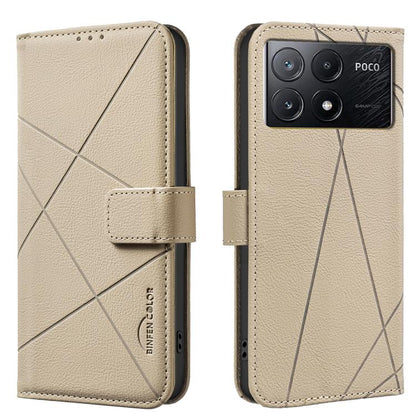 Geometric Pattern RFID Leather Phone Case, For Xiaomi 17T Pro 5G, For Xiaomi 17T 5G, For Xiaomi Poco M7 4G 169mm, For Xiaomi 15T Pro 5G, For Xiaomi 15T 5G, For Xiaomi Poco F7 5G Global, For Xiaomi Poco X7 Pro, For Xiaomi Poco C75                       ...
