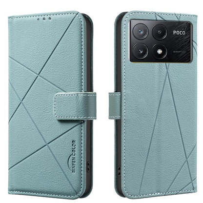 Geometric Pattern RFID Leather Phone Case, For Xiaomi 17T Pro 5G, For Xiaomi 17T 5G, For Xiaomi Poco M7 4G 169mm, For Xiaomi 15T Pro 5G, For Xiaomi 15T 5G, For Xiaomi Poco F7 5G Global, For Xiaomi Poco X7 Pro, For Xiaomi Poco C75                       ...