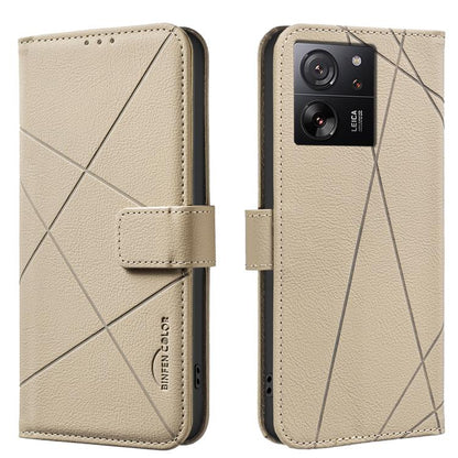 Geometric Pattern RFID Leather Phone Case, For Xiaomi 17T Pro 5G, For Xiaomi 17T 5G, For Xiaomi Poco M7 4G 169mm, For Xiaomi 15T Pro 5G, For Xiaomi 15T 5G, For Xiaomi Poco F7 5G Global, For Xiaomi Poco X7 Pro, For Xiaomi Poco C75                       ...