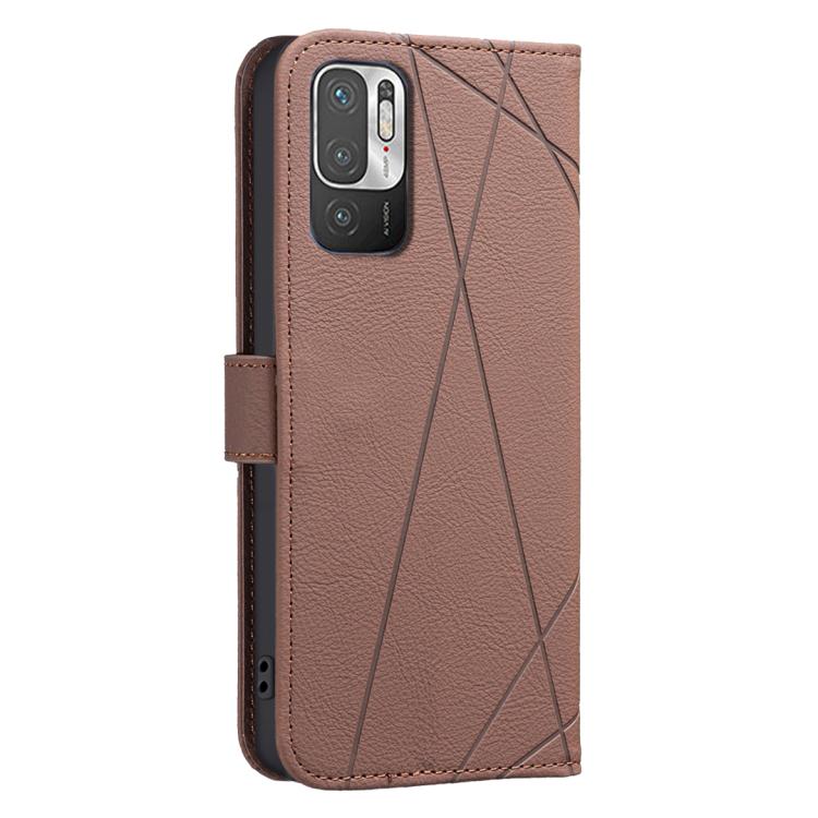 Geometric Pattern RFID Leather Phone Case, For Xiaomi Poco M3 Pro