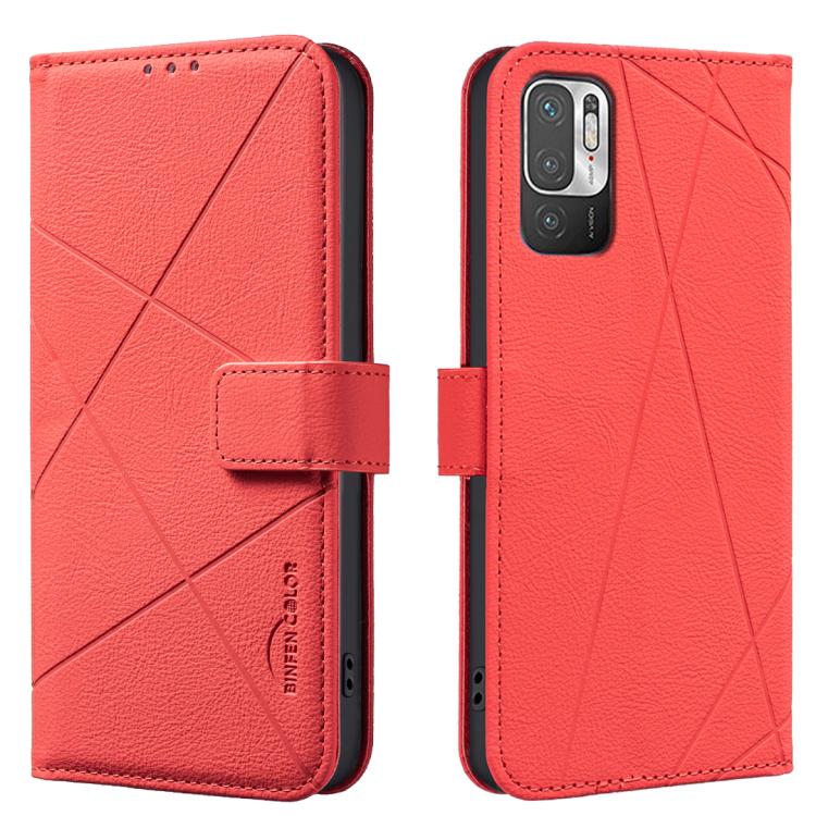 Geometric Pattern RFID Leather Phone Case, For Xiaomi Poco M3 Pro