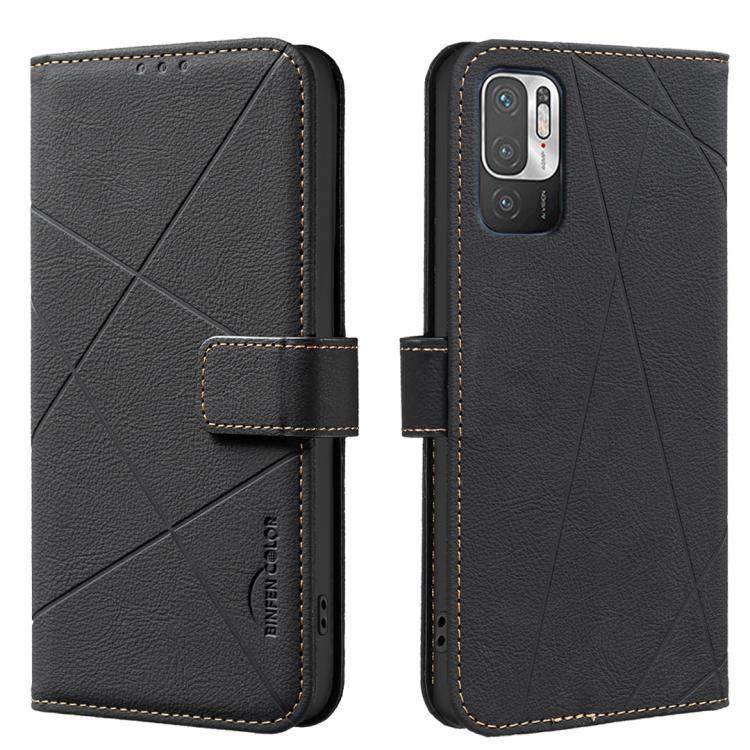 Geometric Pattern RFID Leather Phone Case, For Xiaomi Poco M3 Pro