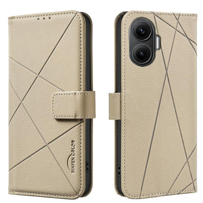 Geometric Pattern RFID Leather Phone Case, For Xiaomi 17T Pro 5G, For Xiaomi 17T 5G, For Xiaomi Poco M7 4G 169mm, For Xiaomi 15T Pro 5G, For Xiaomi 15T 5G, For Xiaomi Poco F7 5G Global, For Xiaomi Poco X7 Pro, For Xiaomi Poco C75                       ...