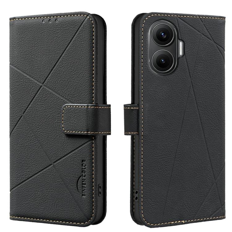Geometric Pattern RFID Leather Phone Case, For Xiaomi 17T Pro 5G, For Xiaomi 17T 5G, For Xiaomi Poco M7 4G 169mm, For Xiaomi 15T Pro 5G, For Xiaomi 15T 5G, For Xiaomi Poco F7 5G Global, For Xiaomi Poco X7 Pro, For Xiaomi Poco C75                       ...