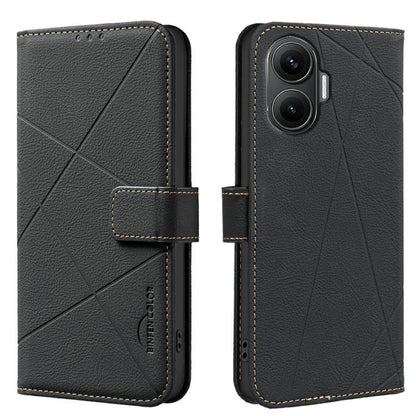Geometric Pattern RFID Leather Phone Case, For Xiaomi 17T Pro 5G, For Xiaomi 17T 5G, For Xiaomi Poco M7 4G 169mm, For Xiaomi 15T Pro 5G, For Xiaomi 15T 5G, For Xiaomi Poco F7 5G Global, For Xiaomi Poco X7 Pro, For Xiaomi Poco C75                       ...