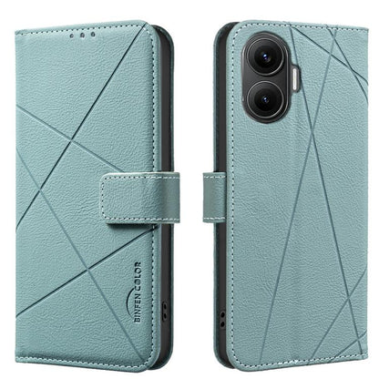 Geometric Pattern RFID Leather Phone Case, For Xiaomi 17T Pro 5G, For Xiaomi 17T 5G, For Xiaomi Poco M7 4G 169mm, For Xiaomi 15T Pro 5G, For Xiaomi 15T 5G, For Xiaomi Poco F7 5G Global, For Xiaomi Poco X7 Pro, For Xiaomi Poco C75                       ...