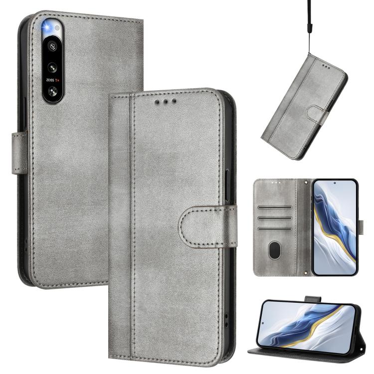 Line Splicing Buckle Retro Leather Phone Case, For Sony Xperia 1 VIII, For Sony Xperia 10 VII, For Sony Xperia 10 VI 2024, For Sony Xperia 1 VI 2024, For Sony Xperia 5 VI, For Sony Xperia 5 V, For Sony Xperia 1 V 2023, For Sony Xperia 10 V 2023        ...