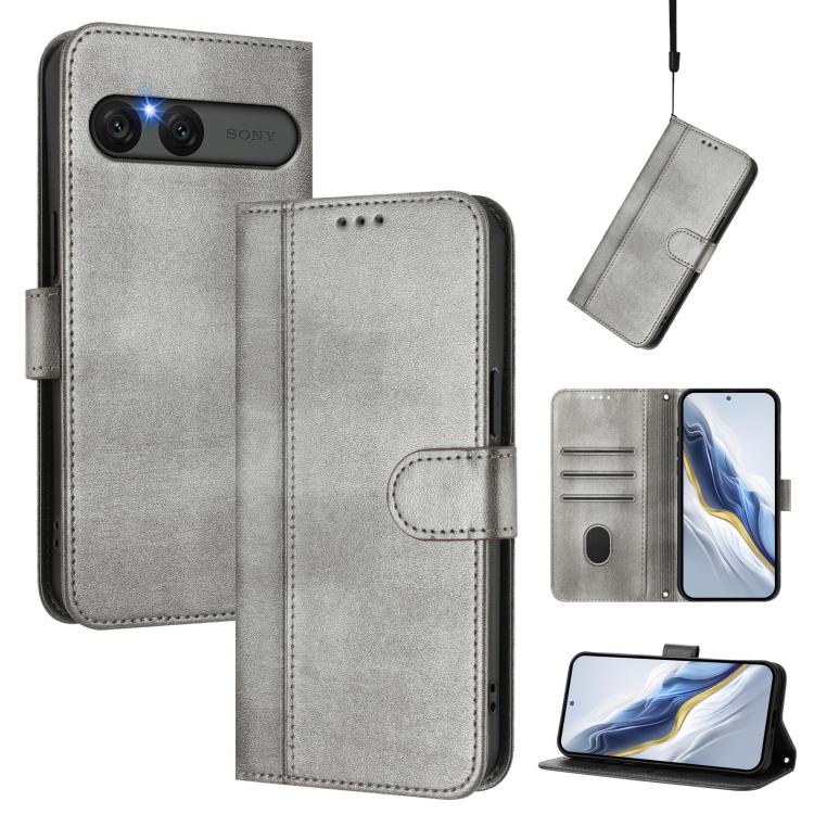 Line Splicing Buckle Retro Leather Phone Case, For Sony Xperia 1 VIII, For Sony Xperia 10 VII, For Sony Xperia 10 VI 2024, For Sony Xperia 1 VI 2024, For Sony Xperia 5 VI, For Sony Xperia 5 V, For Sony Xperia 1 V 2023, For Sony Xperia 10 V 2023        ...
