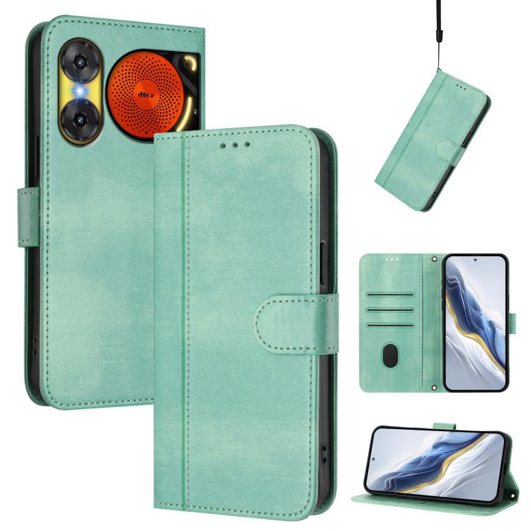 Line Splicing Buckle Retro Leather Phone Case, For ZTE nubia Neo 5 5G, For ZTE nubia Neo 5 GT 5G, For ZTE Optus X Value 5G, For ZTE Optus X Pro 2 5G, For ZTE nubia RedMagic 11 Air, For ZTE A75 Pro / Telstra T-Elite 5G, For ZTE Blade A76 4G             ...