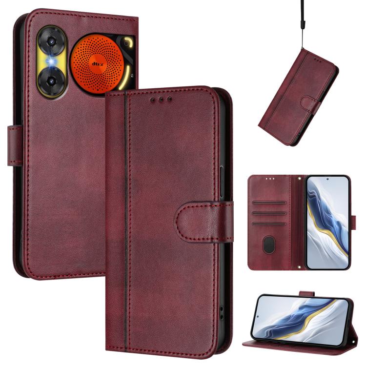 Line Splicing Buckle Retro Leather Phone Case, For ZTE nubia Neo 5 5G, For ZTE nubia Neo 5 GT 5G, For ZTE Optus X Value 5G, For ZTE Optus X Pro 2 5G, For ZTE nubia RedMagic 11 Air, For ZTE A75 Pro / Telstra T-Elite 5G, For ZTE Blade A76 4G             ...