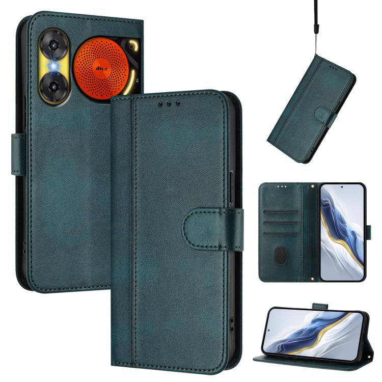 Line Splicing Buckle Retro Leather Phone Case, For ZTE nubia Neo 5 5G, For ZTE nubia Neo 5 GT 5G, For ZTE Optus X Value 5G, For ZTE Optus X Pro 2 5G, For ZTE nubia RedMagic 11 Air, For ZTE A75 Pro / Telstra T-Elite 5G, For ZTE Blade A76 4G             ...