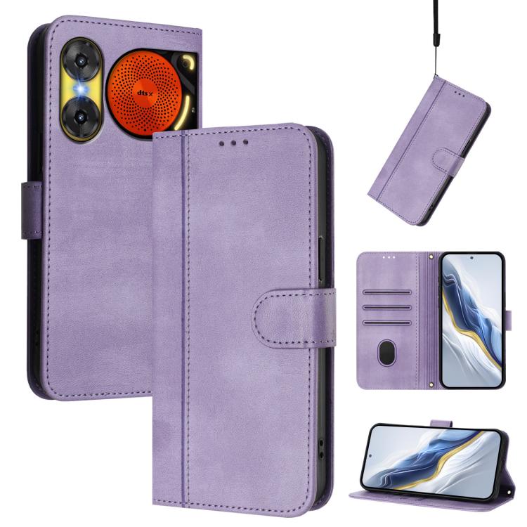 Line Splicing Buckle Retro Leather Phone Case, For ZTE nubia Neo 5 5G, For ZTE nubia Neo 5 GT 5G, For ZTE Optus X Value 5G, For ZTE Optus X Pro 2 5G, For ZTE nubia RedMagic 11 Air, For ZTE A75 Pro / Telstra T-Elite 5G, For ZTE Blade A76 4G             ...