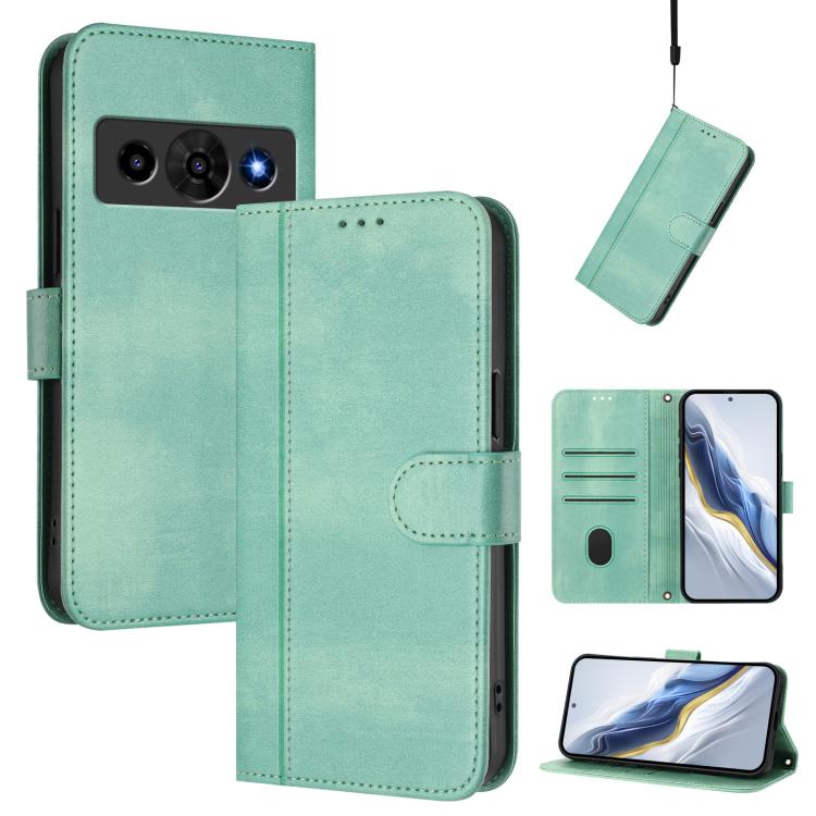 Line Splicing Buckle Retro Leather Phone Case, For ZTE nubia Neo 5 5G, For ZTE nubia Neo 5 GT 5G, For ZTE Optus X Value 5G, For ZTE Optus X Pro 2 5G, For ZTE nubia RedMagic 11 Air, For ZTE A75 Pro / Telstra T-Elite 5G, For ZTE Blade A76 4G             ...