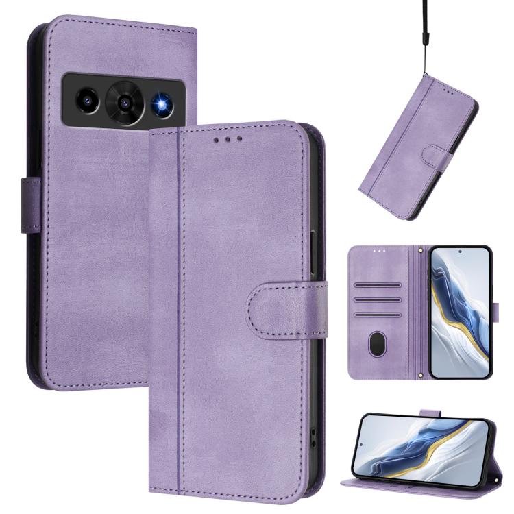 Line Splicing Buckle Retro Leather Phone Case, For ZTE nubia Neo 5 5G, For ZTE nubia Neo 5 GT 5G, For ZTE Optus X Value 5G, For ZTE Optus X Pro 2 5G, For ZTE nubia RedMagic 11 Air, For ZTE A75 Pro / Telstra T-Elite 5G, For ZTE Blade A76 4G             ...