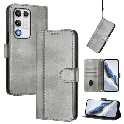 Line Splicing Buckle Retro Leather Phone Case, For ZTE nubia Neo 5 5G, For ZTE nubia Neo 5 GT 5G, For ZTE Optus X Value 5G, For ZTE Optus X Pro 2 5G, For ZTE nubia RedMagic 11 Air, For ZTE A75 Pro / Telstra T-Elite 5G, For ZTE Blade A76 4G             ...
