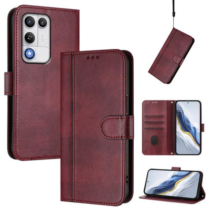 Line Splicing Buckle Retro Leather Phone Case, For ZTE nubia Neo 5 5G, For ZTE nubia Neo 5 GT 5G, For ZTE Optus X Value 5G, For ZTE Optus X Pro 2 5G, For ZTE nubia RedMagic 11 Air, For ZTE A75 Pro / Telstra T-Elite 5G, For ZTE Blade A76 4G             ...