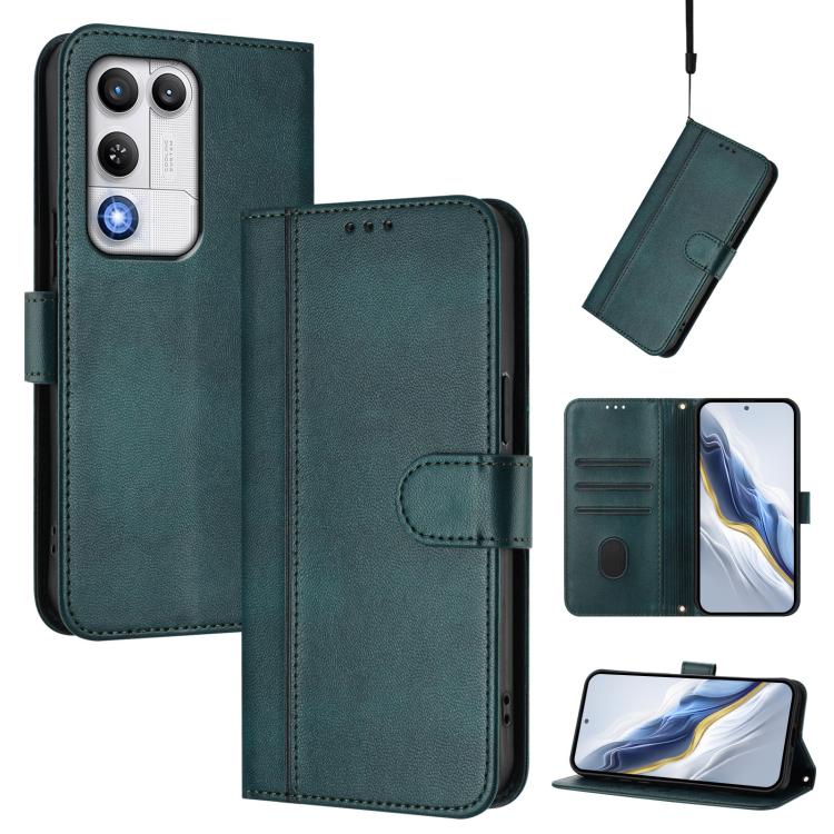 Line Splicing Buckle Retro Leather Phone Case, For ZTE nubia Neo 5 5G, For ZTE nubia Neo 5 GT 5G, For ZTE Optus X Value 5G, For ZTE Optus X Pro 2 5G, For ZTE nubia RedMagic 11 Air, For ZTE A75 Pro / Telstra T-Elite 5G, For ZTE Blade A76 4G             ...
