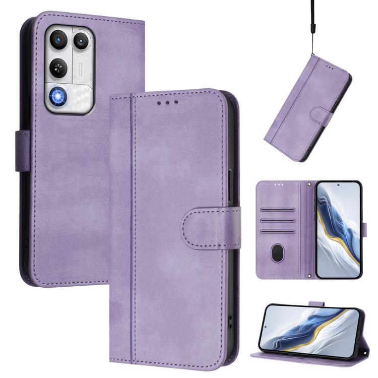 Line Splicing Buckle Retro Leather Phone Case, For ZTE nubia Neo 5 5G, For ZTE nubia Neo 5 GT 5G, For ZTE Optus X Value 5G, For ZTE Optus X Pro 2 5G, For ZTE nubia RedMagic 11 Air, For ZTE A75 Pro / Telstra T-Elite 5G, For ZTE Blade A76 4G             ...