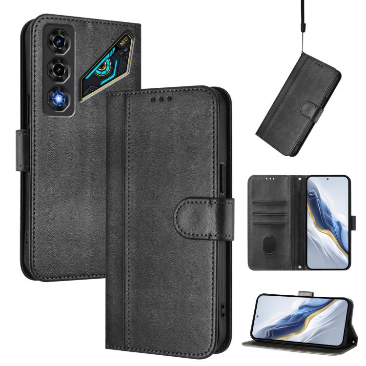Line Splicing Buckle Retro Leather Phone Case, For ZTE nubia Neo 5 5G, For ZTE nubia Neo 5 GT 5G, For ZTE Optus X Value 5G, For ZTE Optus X Pro 2 5G, For ZTE nubia RedMagic 11 Air, For ZTE A75 Pro / Telstra T-Elite 5G, For ZTE Blade A76 4G             ...
