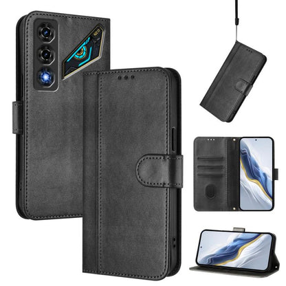 Line Splicing Buckle Retro Leather Phone Case, For ZTE nubia Neo 5 5G, For ZTE nubia Neo 5 GT 5G, For ZTE Optus X Value 5G, For ZTE Optus X Pro 2 5G, For ZTE nubia RedMagic 11 Air, For ZTE A75 Pro / Telstra T-Elite 5G, For ZTE Blade A76 4G             ...