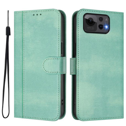 Line Splicing Buckle Retro Leather Phone Case, For ASUS Zenfone 12 Ultra, For ASUS ROG Phone 9 / 9 Pro, For ASUS Zenfone 11 Ultra, For ASUS ROG Phone 8 / 8 Pro
