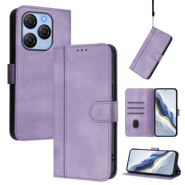 Line Splicing Buckle Retro Leather Phone Case, For Blackview Wave 7C, For Blackview Wave 10, For Blackview Shark 6, For Blackview Oscal Tiger 13, For Blackview Wave 8 / 8C / Oscal Flat 2, For Blackview Shark 9 5G, For Blackview Oscal Flat 2 / 2C       ...