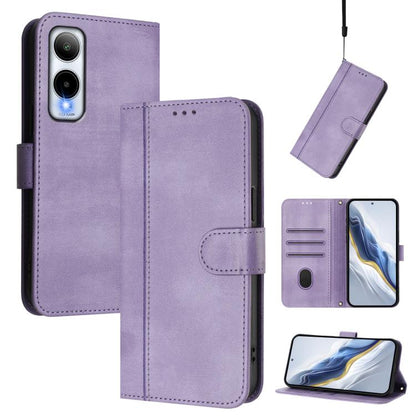Line Splicing Buckle Retro Leather Phone Case, For Cricket Icon Plus 2026 / Icon 7 5G, For Cricket Magic 2 5G / AT&T Propel 2 5G, For Cricket Debut S3, For Cricket Icon 6 / AT&T Verge, For Cricket Outlast 5G 2024